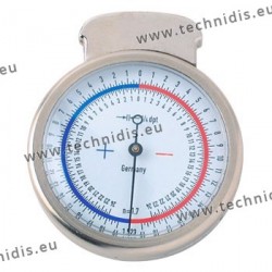 Lens clock with steel tips