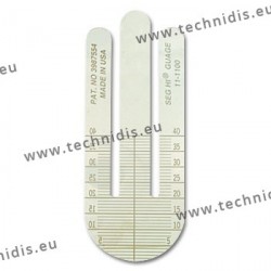 Ruler for measuring heights of bifocal segments