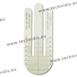Réglet de mesure des hauteurs des segments de bifocaux