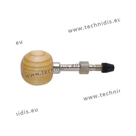 Broach or tap holder with oversized wood handle