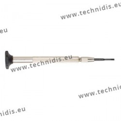 Screwdriver with screw chuck and flat blade diameter 1.0 mm