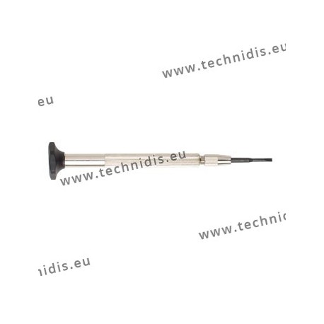 Screwdriver with screw chuck and flat blade diameter 1.0 mm