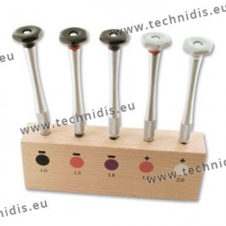 Set of screwdrivers with chrome plated ergonomic handle