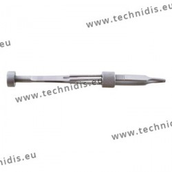 Screw holding tweezers with locking system