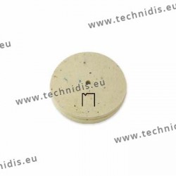 Hard felt wheel, diameter 102 mm, with V groove