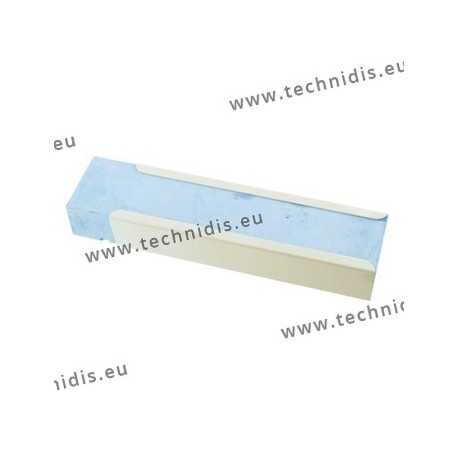 Blue polishing compound in metal sleeve