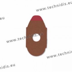 Lens edging pads for hard blocks - 17x33 mm