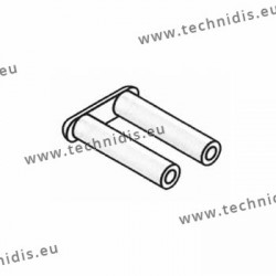 Plastic staple sockets - 6.5 mm - Plastic mounting - 25 pieces