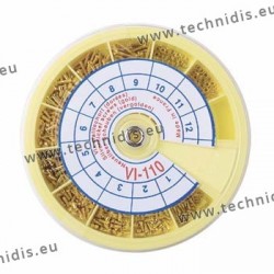 Assortiment de vis et d'écrous en maillechort - doré