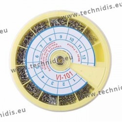 Assortiment de vis en acier inoxydable et d'écrous en maillechort - blanc