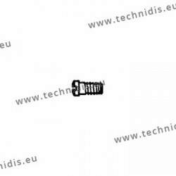 Screw in stainless steel 1.2 x 1.6 x 4.4 - white