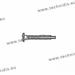 Screw with locking system by nylon thread 1.3 x 2.8 x 11 - white