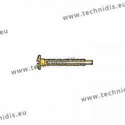 Screw with locking system by nylon thread 1.3 x 2.8 x 11 - gold