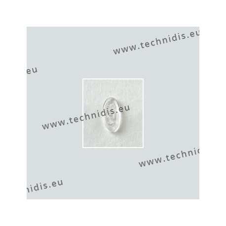 Symmetrical screw on nose pads 13 mm - silicone - 100 pairs