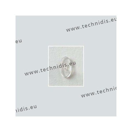 Plaquettes à clipper 13 mm - inserts polycarbonate - PVC - 10 paires
