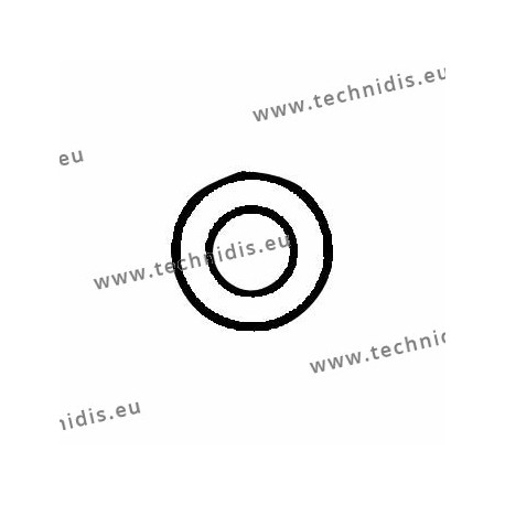 Plastic washers 1.4 x 3.0 x 0.5 - white