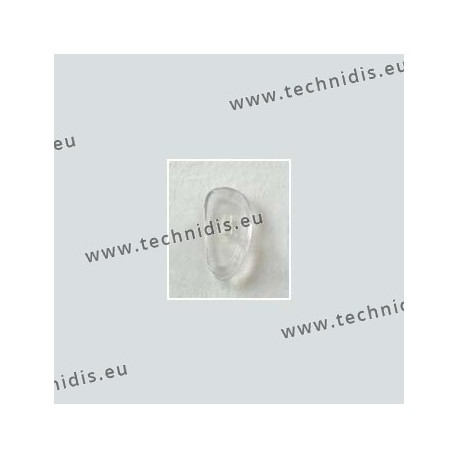 Plaquettes à clipper 17 mm - inserts polycarbonate - PVC - 100 paires