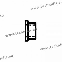 Plastic bushing 1.25 x 2.00 x 1.4 mm