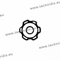 Ecrous maillechort étoile standards 1.2x2.2x0.8 - blanc