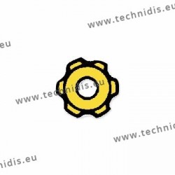 Ecrous maillechort étoile standards 1.2x2.2x0.8 - doré