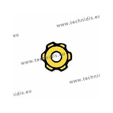 Ecrous maillechort étoile standards 1.5x2.5x1.0 - doré