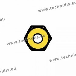 Ecrous maillechort hexagonaux standards 1.2x2.25x1.0 - doré