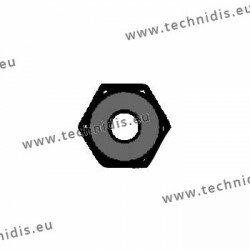 Ecrous maillechort hexagonaux standards 1.4x2.5x1.4 - noir