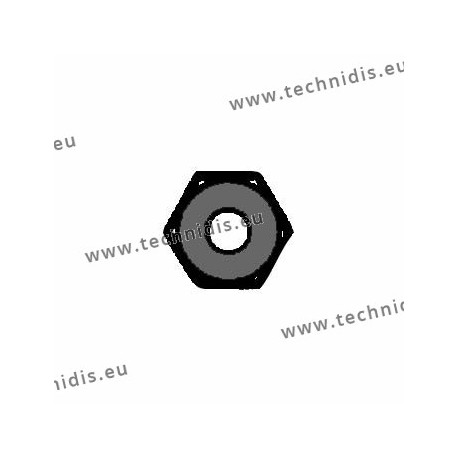 Ecrous maillechort hexagonaux standards 1.4x2.5x1.4 - noir