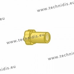 Ecrous maillechort longs 1.2x2.5x3.0 - doré