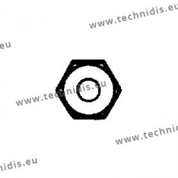 Ecrous laiton hexagonaux standards 1.4x2.2x0.8