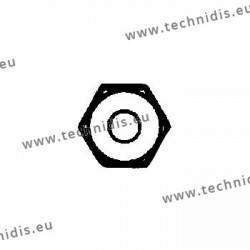 Ecrous de sûreté hexagonaux standards 1.2x2.25x1.5 - blanc