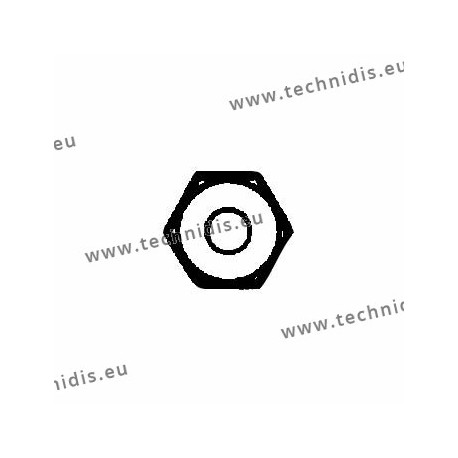 Ecrous de sûreté hexagonaux standards 1.2x2.25x1.5 - blanc