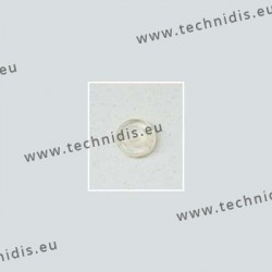 Plaquettes monobloc rondes 9,5 mm - polycarbonate + coiffe silicone - 10 paires