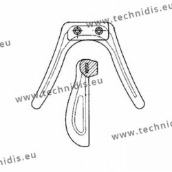 Silicone saddle bridge - Metal frame - Palladium insert - Small