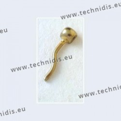 Nose pad arms for screw on nose pads - gold plated