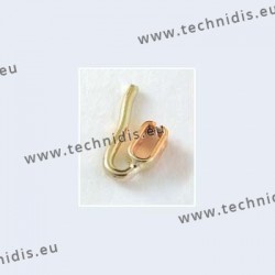Nose pad arms for clip on nose pads - gold plated