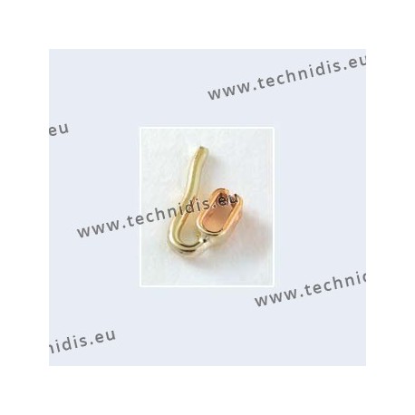 Nose pad arms for clip on nose pads - gold plated