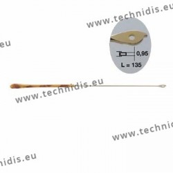 Hinge temples in bronze - Gold - Tortoiseshell tips - Lug 0.95 mm
