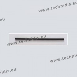 Acetate cylindrical temple tips - black