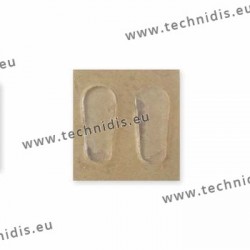 Plaquettes autocollantes 19 mm en silicone