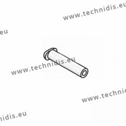 Single plastic staple socket - 7 mm - metal mounting - 100 pieces