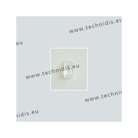 Rectangular solid nose pads 11 mm - silicone - 10 pairs