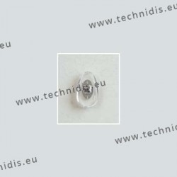 Plaquettes à visser 12 mm - inserts nickelés - PVC - 100 paires