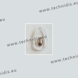 Plaquettes à clipper 17,2 mm - inserts dorés - PVC - 100 paires