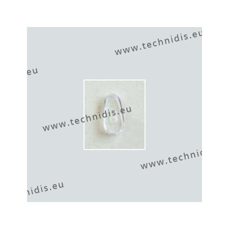 Plaquettes à clipper 12 mm - inserts polycarbonate - PVC - 10 paires