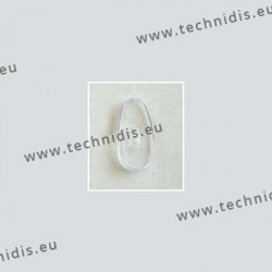 Plaquettes à clipper 15 mm - inserts polycarbonate - PVC - 100 paires
