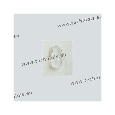 Plaquettes à clipper 15 mm - inserts polycarbonate - PVC - 100 paires