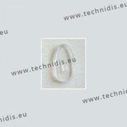 Plaquettes à clipper 17 mm - inserts polycarbonate - PVC - 100 paires