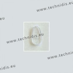 Plaquettes à visser 15 mm - inserts polycarbonate - PVC - 10 paires