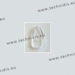 Plaquettes à visser 17 mm - inserts polycarbonate - PVC - 100 paires